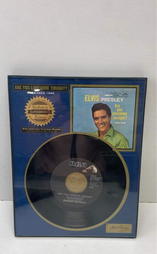 Framed 7" Records - Elvis Presley RIAA Certified Platinum Record Collectible image number 5