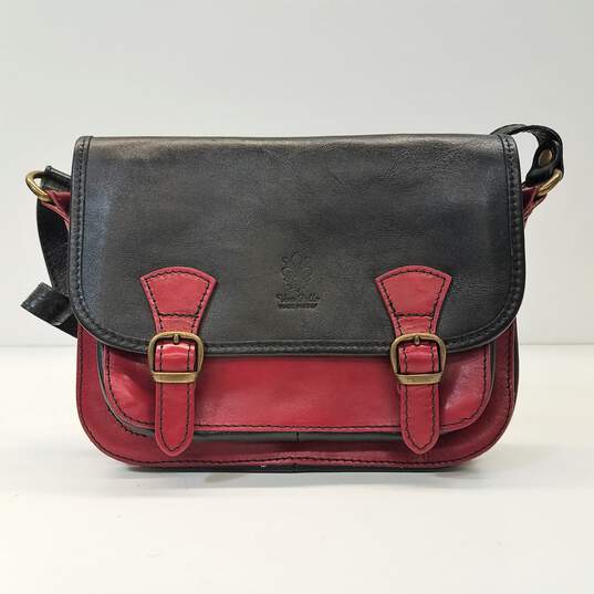 Vera Pelle Italian leather bag  Brown leather crossbody purse