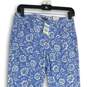 NWT Womens Blue White Floral Medium Wash 5-Pocket Design Skinny Jeans Size 4 image number 3