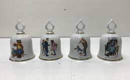 Danbury Mint Norman Rockwell Limited Edition Set of 4 Porcelain Bells