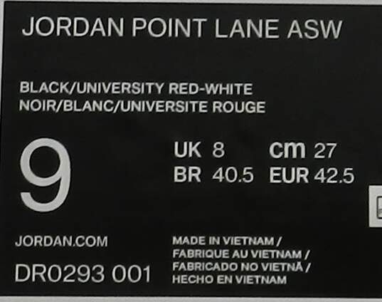 Jordan Point Lane White Black Red Men's Shoe Size 9 image number 7