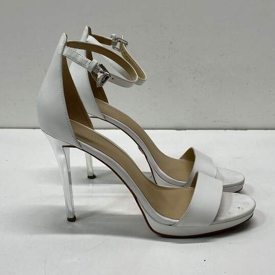 Michael Kors Leather Hutton Sandal Optic White 9.5 image number 3