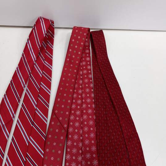 Bundle of 3 Assorted Red Men's Neck Ties image number 4