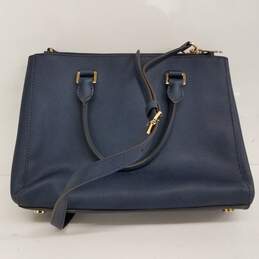 Michael Kors Navy Blue Leather Handbag alternative image