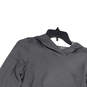 Womens Gray Long Sleeve Thumb Hole Hooded Activewear Pullover T-Shirt Sz S image number 3