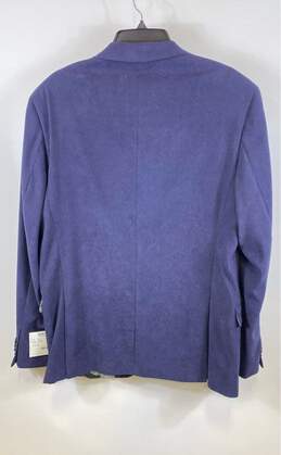 Kenneth Cole Reaction Mens Blue Pockets Single Breasted Blazer Jacket Size 44L alternative image