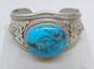 925 Chunky Turquoise Artisan Cuff Bracelet 71.7g image number 5