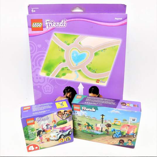 Lego Friends Playmat W/ Sealed Building Toy Sets Cat Grooming Car Dog Rescue Bike image number 1