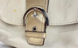COACH Ivory Leather Buckle Flap Crossbody Bag alternative image