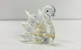 3 Swarovski Miniature Crystal Figurines 2 Swans 1 Lotus Flower 3pc Set alternative image