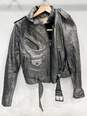 Michael Kors Women's Metallic Leather Moto Jacket Size M image number 1