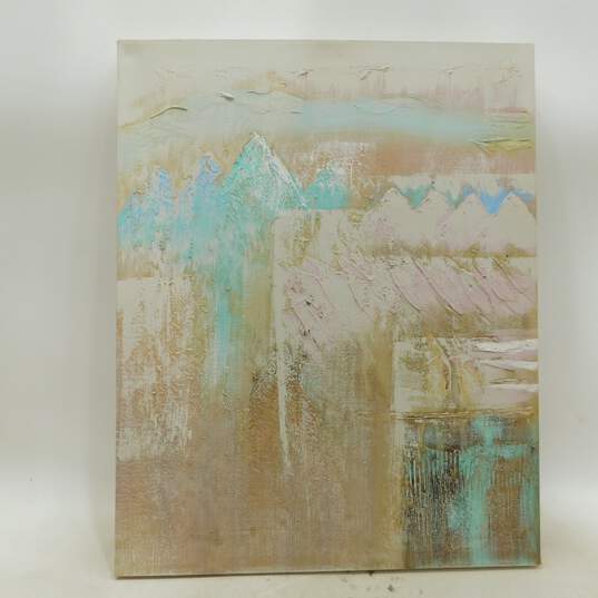 5Signed Lee Reynolds Abstract Oil And Mixed Media on Canvas image number 5