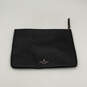 Womens Black Leather Pop Fiz Clink Zipper Cosmetic Pouch image number 1