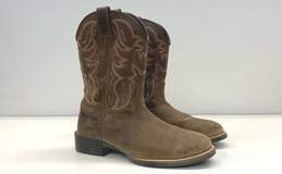 Herman Survivors Austin Brown Leather Pull On Western Boots Men's Size 10 M