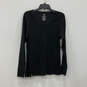 NWT Womens Black Scoop Neck Long Sleeve Classic Pullover T-Shirt Size XL image number 1