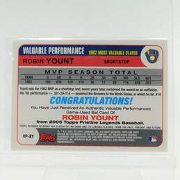 2005 HOF Robin Yount Topps Pristine Legends Game Used Bat Milwaukee Brewers alternative image
