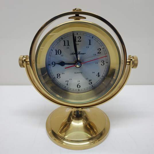 Seth Thomas Schooner Swivel Clock Model 1044 8in x 7in x 4 1/2in image number 1