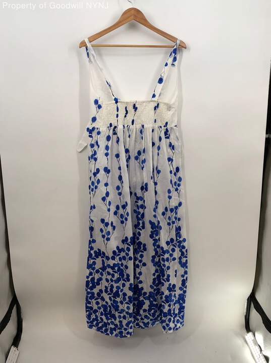 Ro's Garden Women's Blue and White Full Length Dress Size M image number 4