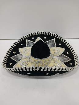 Vintage Pigalle XXXXXXX Black/Silver Sequin Sombrero