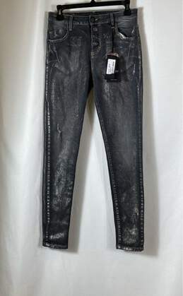 NWT Maryley Womens Black Dark Wash Mid Rise Denim Skinny Jeans Size 28//42