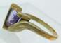 14K Yellow Gold Amethyst 0.04 CTTW Diamond Abstract Ring 3.7g image number 3