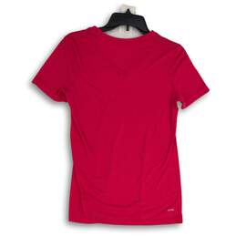 Adidas Womens Pink V-Neck Short Sleeve Running Pullover Ultimate T-Shirt Size M alternative image