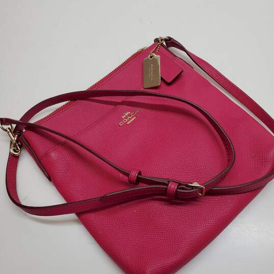 Coach Hot Pink Leather Rectangular Crossbody Bag image number 3