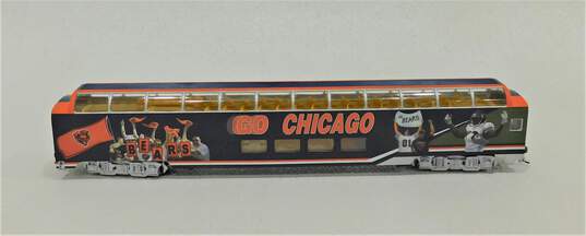 Lot Of 2 Bachmann Hawthorne Village HO Chicago Bears Train  Cars w/ Tracks image number 5