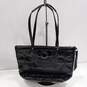 Women's Coach Signature Black Patent Leather Shoulder Tote Bag Purse image number 1