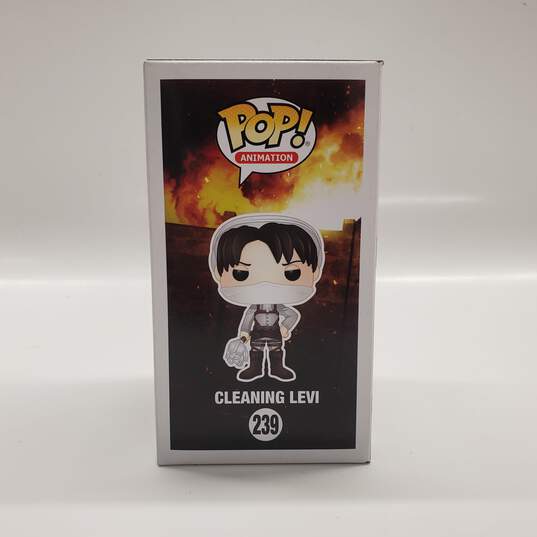 Attack on Titan AOT Cleaning Levi 239 Funko Pop Vinyl Figure in hand 
