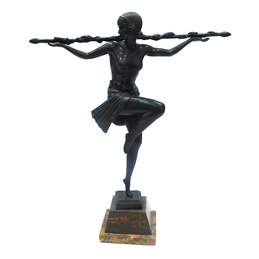 Pierre Le Faguays Dancer Of Thyrsus Bronze Art Deco Style Sculpture