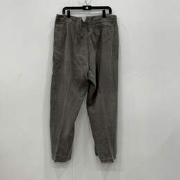 Giorgio Armani Womens Gray Pleated Slash Pocket Ankle Pants Size 54 With COA alternative image