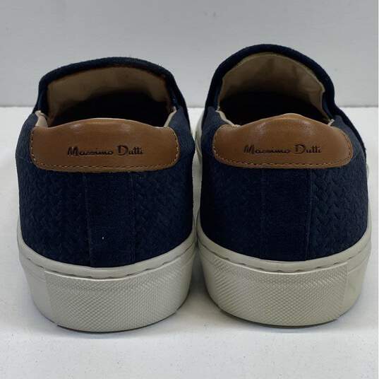 Massimo Dutti Navy Suede Slip On Sneakers Women's Size 39 image number 4