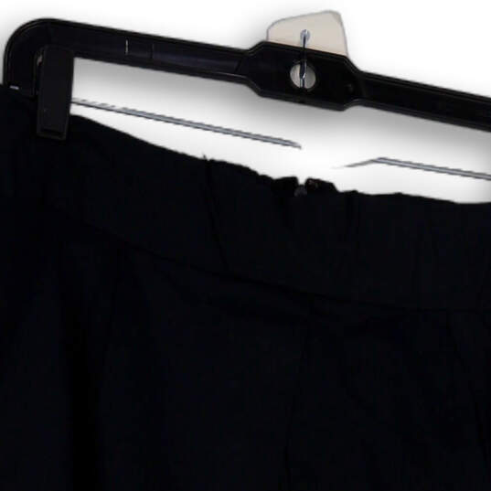 Womens Black Pleated Pockets Regular Fit Back Zip A-Line Skirt Size Small image number 3