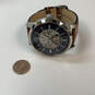 Designer Fossil ME-3154 Silver-Tone Stainless Steel Round Analog Wristwatch image number 2