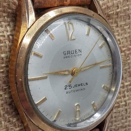 Men's Gruen Precision 25 jewels Stainless Steel Watch image number 4