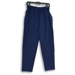 Lululemon Womens Navy Blue Elastic Waist Activewear Pull-On Ankle Pants Size 6