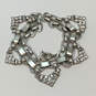 Designer Stella & Dot Silver-Tone Pave Clear Crystals Statement Necklace image number 2