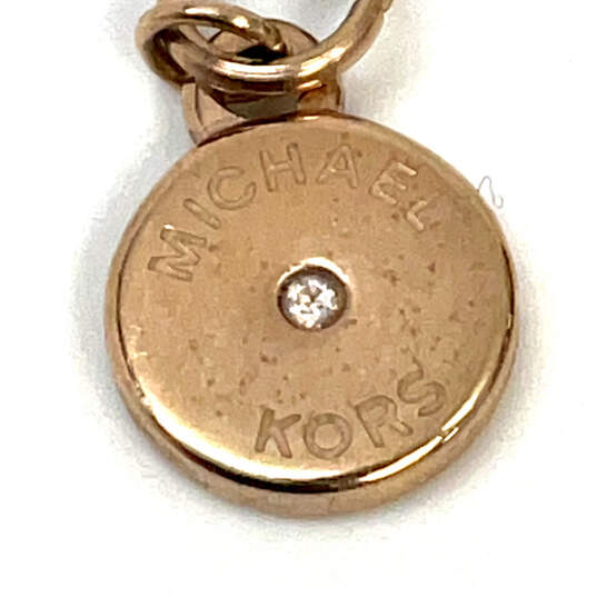 Designer Michael Kors Gold-Tone Adjustable Heart Shape Pendant Necklace image number 4