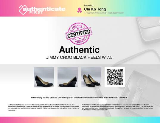 Jimmy Choo Black Mule Heel Women 7.5 image number 7