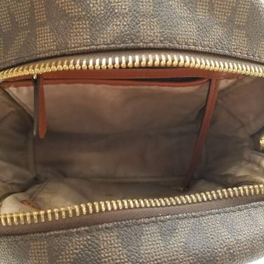 Michael Kors Monogram Zipped Backpack in Brown for Men