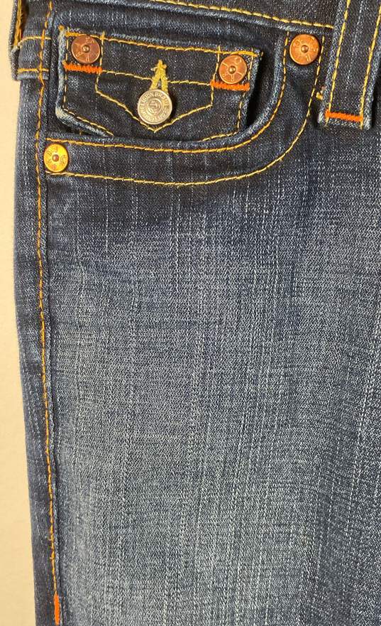 True Religion Womens Blue Ultra Low Rise Denim Bootcut Leg Jeans Size 26 image number 5