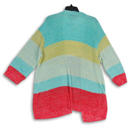 NWT Womens Multicolor Long Sleeve Open Front Cardigan Sweater Size 18/20 image number 2