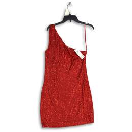 NWT BB Dakota Womens Red Sequin One Shoulder Mini Dress Size X-Large