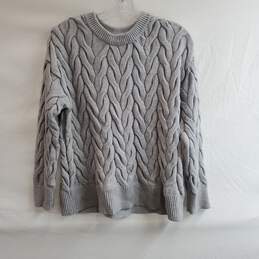 Philosophy Grey Cable Knit Crewneck Sweater - M