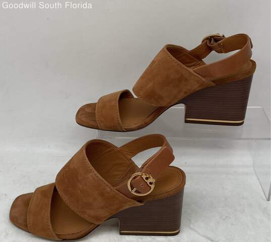 Tory Burch Womens Brown Low Heel Shoes Size 6 image number 1