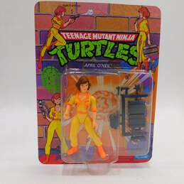 April O'Neil Blue Stripe Press Patch Version 1990 TMNT Playmates New on Card