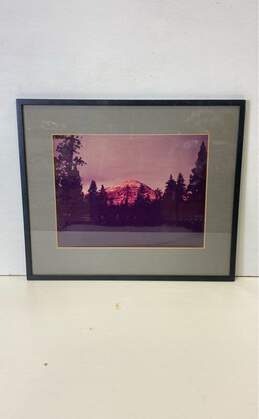 Mountain Glow Photo of Anderson Mountain by Mrs S. Chick 1989 Matted & Framed