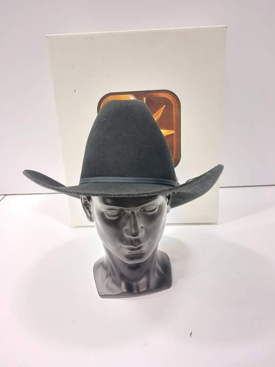 Sheplers Black Cowboy Hat Size 7 1/4 IOB image number 1