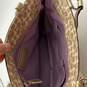 Coach Womens Gold Signature Print Inner Pockets Double Handle Tote Bag Purse image number 5